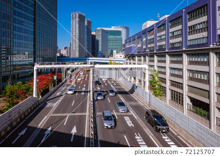 城市景觀：都市高速公路（在Hamasakibashi JCT和Shiodome JCT之間） 72125707