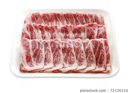 Iberian pork _ shoulder loin for shabu-shabu _07 (with pass) Iberian pork _ shoulder loin for shabu-shabu _07 (with pass) 72126158