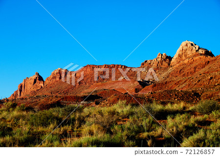 Beautiful view of the amazing sand formations in the famous sunset, Arizona, USA. 72126857