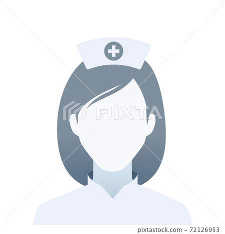 A faceless portrait of a nurse. Isolated Vector Illustration 72126953