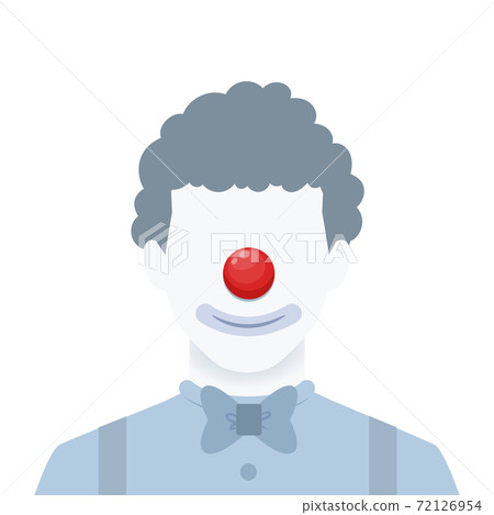 A faceless portrait of a clown. Isolated Vector Illustration 72126954