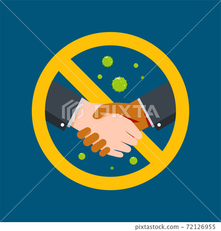 Handshake is forbidden. Isolated Vector Illustration. Handshake is forbidden. Isolated Vector Illustration. 72126955
