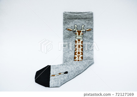 Pair of colorful socks, isolated on white background. Pair of colorful socks, isolated on white background. 72127169