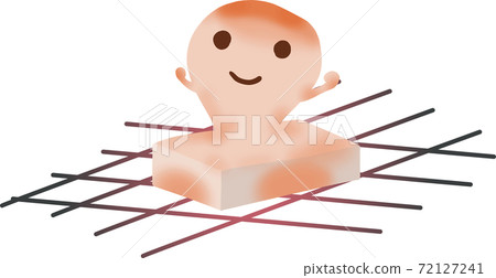 New Year's burnt cute rice cake character illustration 72127241