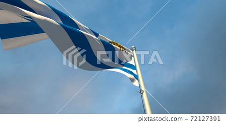 3d rendering of the national flag of the Uruguay 72127391
