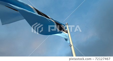 3d rendering of the national flag of the Botswana 3d rendering of the national flag of the Botswana 72127467