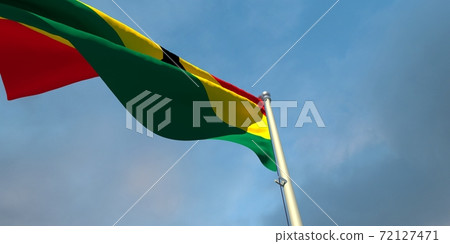 3d rendering of the national flag of the Ghana 3d rendering of the national flag of the Ghana 72127471