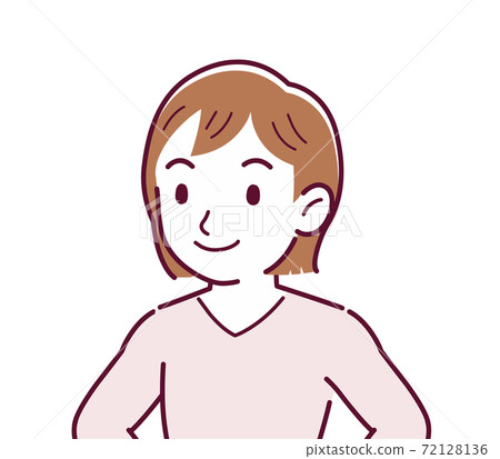 粉色長袖的年輕女子 粉色長袖的年輕女子 72128136