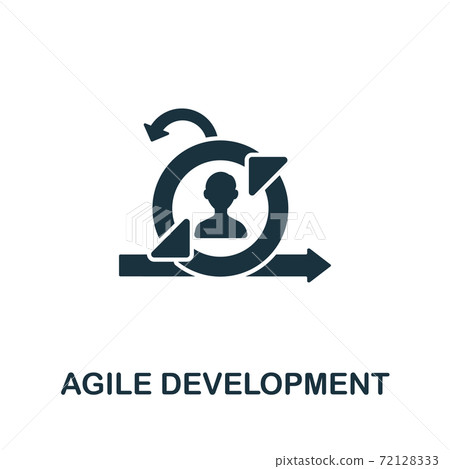 Agile Development icon from digitalization collection. Simple line Agile Development icon for templates, web design 72128333
