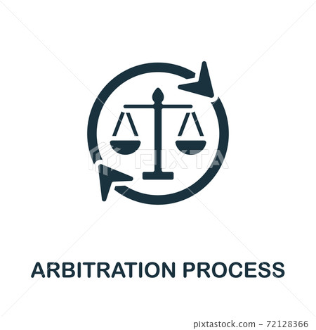 Arbitration Process icon. Simple illustration from digital law collection. Creative Arbitration Process icon for web design, templates, infographics and more 72128366