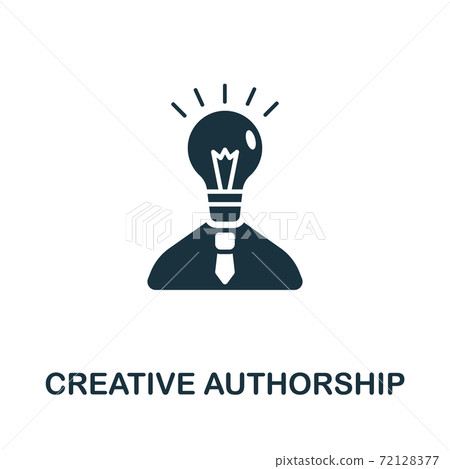 Creative Authorship icon. Simple illustration from digital law collection. Creative Creative Authorship icon for web design, templates, infographics and more 72128377