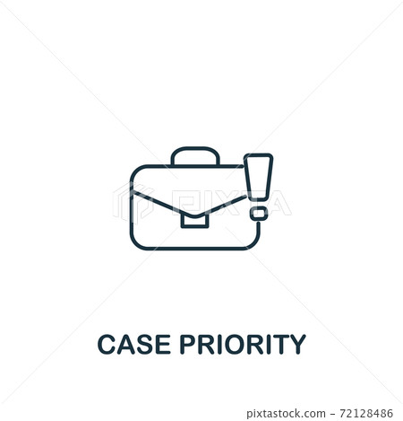 Case Priority icon from customer service collection. Simple line element Case Priority symbol for templates, web design and infographics 72128486