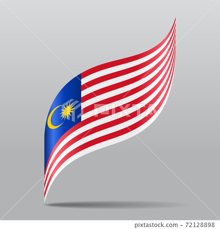Malaysian flag wavy abstract background. Vector illustration. Malaysian flag wavy abstract background. Vector illustration. 72128898