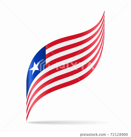 Liberian flag wavy abstract background. Vector illustration. Liberian flag wavy abstract background. Vector illustration. 72128900