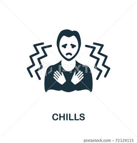 Chills icon. Simple illustration from coronavirus collection. Creative Chills icon for web design, templates, infographics and more Chills icon. Simple illustration from coronavirus collection. Creative Chills icon for web design, templates, infographics and more 72129115