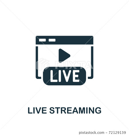 Live Streaming icon. Simple element from content marketing collection. Creative Live Streaming icon for web design, templates, infographics and more Live Streaming icon. Simple element from content marketing collection. Creative Live Streaming icon for web design, templates, infographics and more 72129139