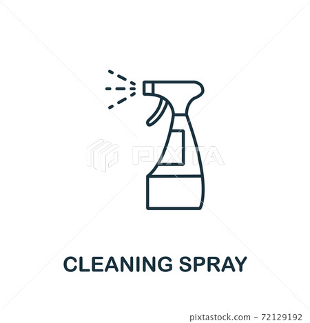 Cleaning spray icon from cleaning collection. Simple line element Cleaning spray symbol for templates, web design and infographics 72129192