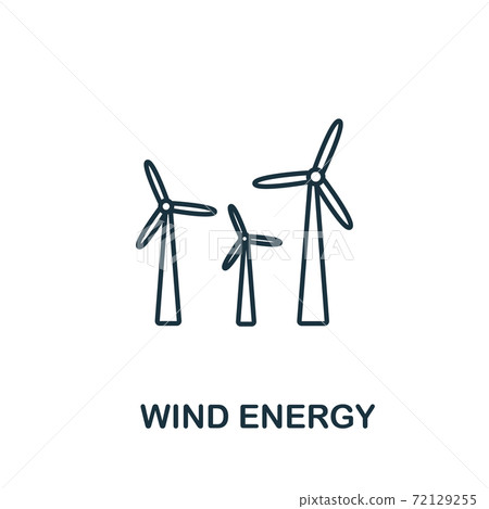 Wind Energy icon from clean energy collection. Simple line element Wind Energy symbol for templates, web design and infographics Wind Energy icon from clean energy collection. Simple line element Wind Energy symbol for templates, web design and infographics 72129255