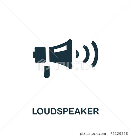 Loudspeaker icon. Monochrome simple Loudspeaker icon for templates, web design and infographics Loudspeaker icon. Monochrome simple Loudspeaker icon for templates, web design and infographics 72129258