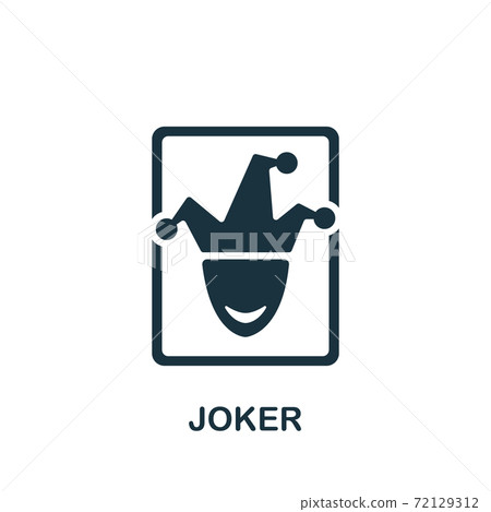 Joker icon. Simple element from casino collection. Creative Joker icon for web design, templates, infographics and more 72129312
