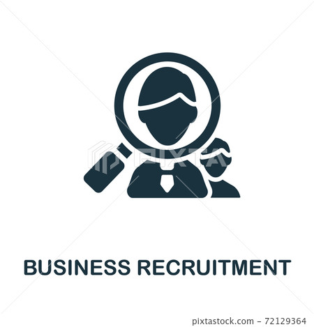 Business Recruitment icon. Monochrome simple Business Recruitment icon for templates, web design and infographics Business Recruitment icon. Monochrome simple Business Recruitment icon for templates, web design and infographics 72129364