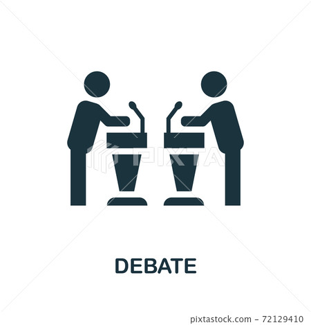 Debate icon. Simple element from business management collection. Creative Debate icon for web design, templates, infographics and more 72129410