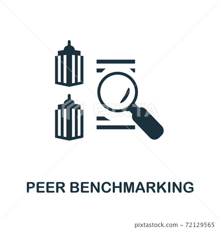 Peer Benchmarking icon. Simple element from business management collection. Creative Peer Benchmarking icon for web design, templates, infographics and more 72129565