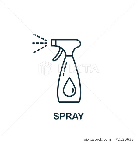 Spray icon from barber shop collection. Simple line element Spray symbol for templates, web design and infographics Spray icon from barber shop collection. Simple line element Spray symbol for templates, web design and infographics 72129633