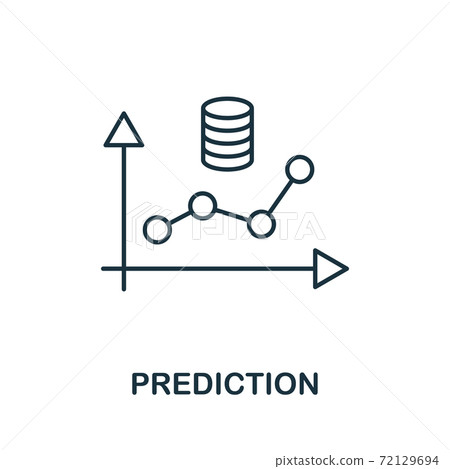 Prediction icon. Line style element from data... - Stock Illustration ...