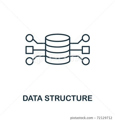 Data Structure icon. Line style element from... - Stock Illustration ...