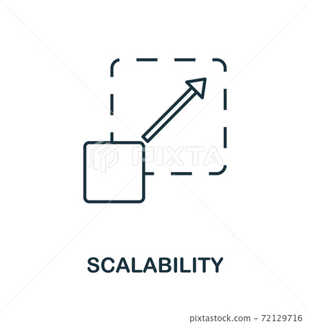Scalability icon. Line style element from community management collection. Thin Scalability icon for templates, infographics and more Scalability icon. Line style element from community management collection. Thin Scalability icon for templates, infographics and more 72129716