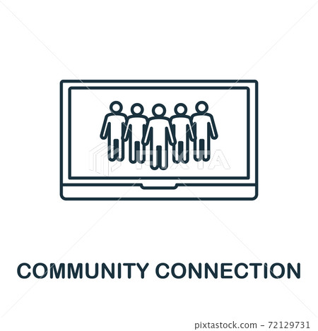 Community Connection icon. Line style element from community management collection. Thin Community Connection icon for templates, infographics and more Community Connection icon. Line style element from community management collection. Thin Community Connection icon for templates, infographics and more 72129731