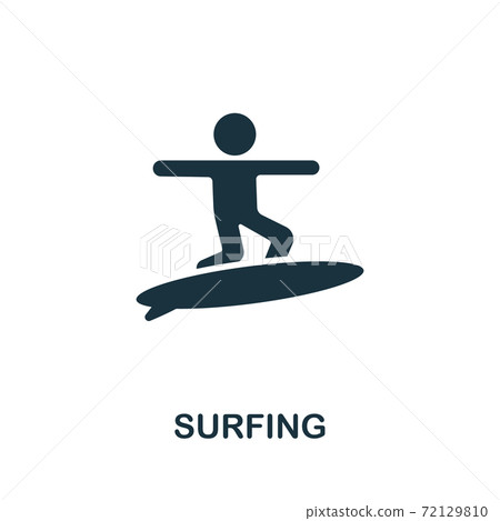 Surfing icon from australia collection. Simple line Surfing icon for templates, web design and infographics Surfing icon from australia collection. Simple line Surfing icon for templates, web design and infographics 72129810