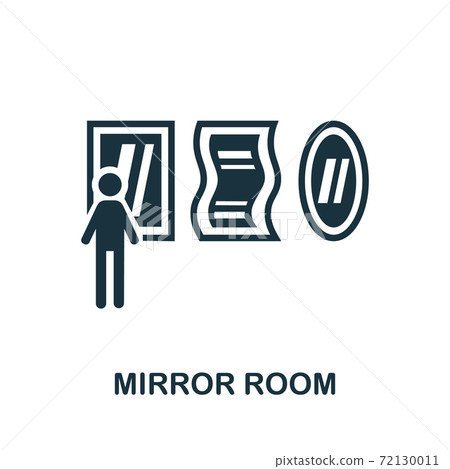 Mirror Room icon. Simple element from amusement park collection. Creative Mirror Room icon for web design, templates, infographics and more 72130011