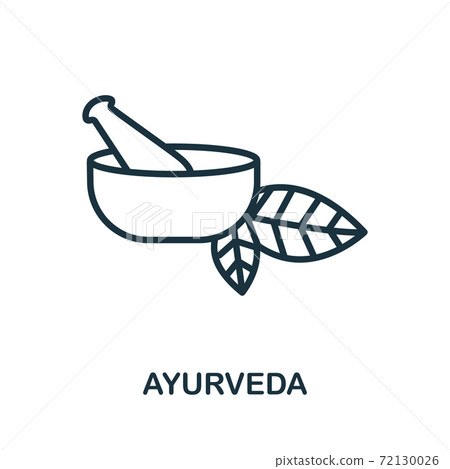Ayurveda icon from alternative medicine collection. Simple line Ayurveda icon for templates, web design and infographics Ayurveda icon from alternative medicine collection. Simple line Ayurveda icon for templates, web design and infographics 72130026