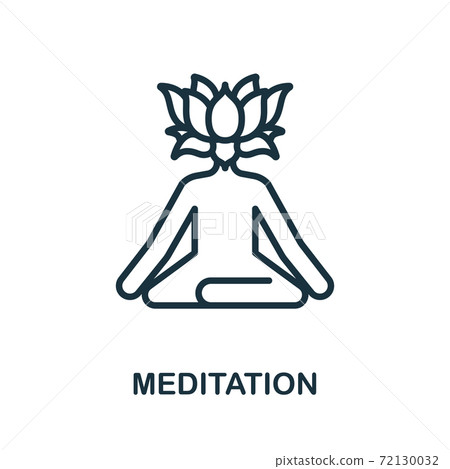 Meditation icon from alternative medicine collection. Simple line Meditation icon for templates, web design and infographics Meditation icon from alternative medicine collection. Simple line Meditation icon for templates, web design and infographics 72130032