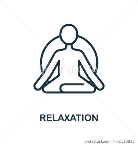 Relaxation icon from alternative medicine collection. Simple line Relaxation icon for templates, web design and infographics 72130033
