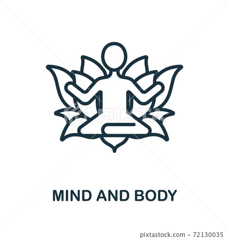 Mind And Body icon from alternative medicine collection. Simple line Mind And Body icon for templates, web design and infographics 72130035