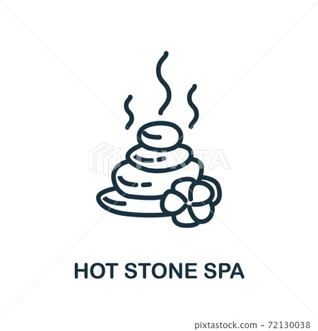 Hot Stone Spa icon from alternative medicine collection. Simple line Hot Stone Spa icon for templates, web design and infographics 72130038