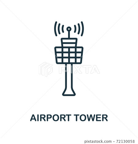 Airport Tower icon from airport collection. Simple line Airport Tower icon for templates, web design and infographics 72130058