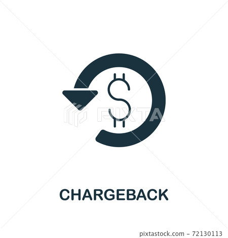 Chargeback icon from affiliate marketing collection. Simple line Chargeback icon for templates, web design and infographics 72130113