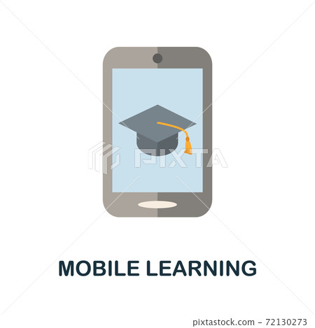 Mobile Learning icon. Simple element from online education collection. Creative Mobile Learning icon for web design, templates, infographics and more Mobile Learning icon. Simple element from online education collection. Creative Mobile Learning icon for web design, templates, infographics and more 72130273