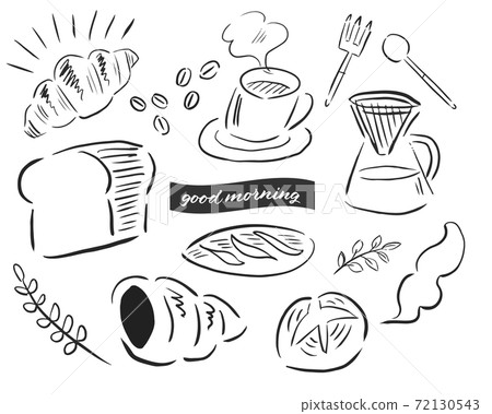 麵包和咖啡早餐套餐 72130543