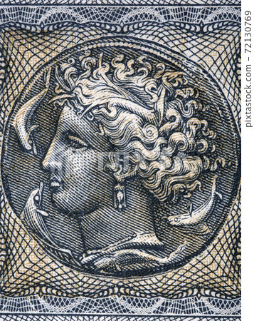 Arethusa a portrait from old Grrek money 72130769