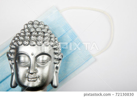 image of buddha mask white background  72130830