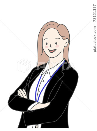 Business upper body female illustration office worker person Business upper body female illustration office worker person 72131357