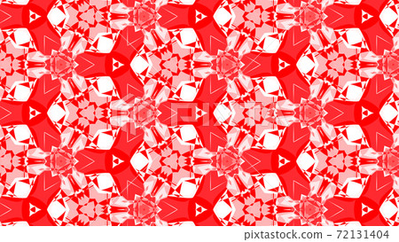 Red And White Kaleidoscope, Beautiful Geometric... - Stock Illustration ...