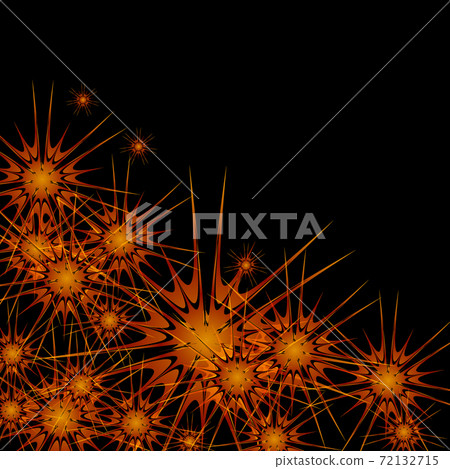Abstract golden lines flash on black background. Vector eps10 illustration 72132715