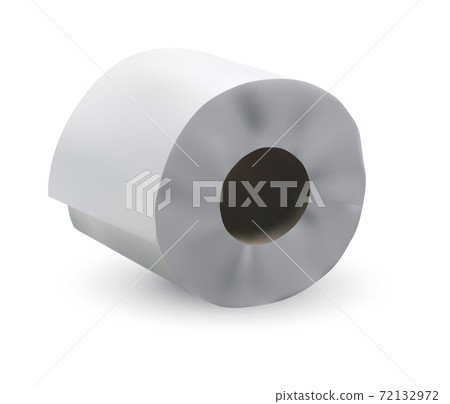 Toilet paper roll isolated on white background 72132972