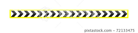 Road barrier detour sign with arrow isolated on white 72133475